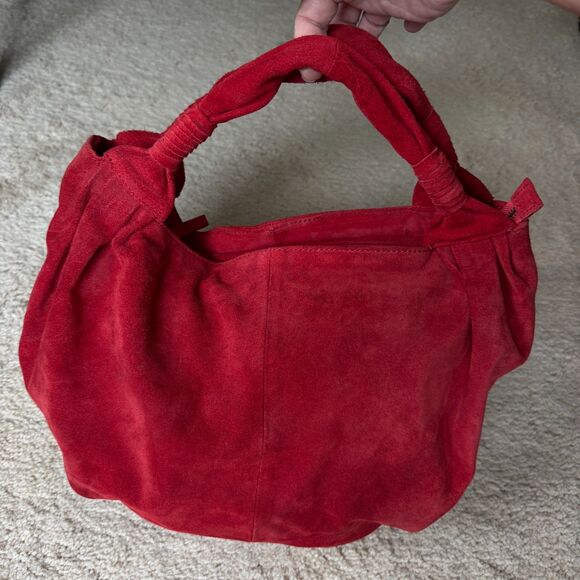 Free People Wild Suede Hobo Tote Red - Picture 4 of 9